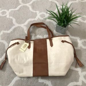 NWT Mud Pie Canvas Tote